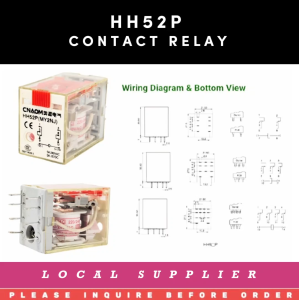 HH52P MY2NJ CONTACT RELAY [5A 8Pins 2NO+2NC 220V AC] [LOCAL STOCK. READY TO SHIP WITHIN 24HRS] GENERAL PURPOSE VOLTAGE RELAY PREMIUM QUALITY