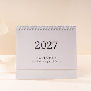 2027 Desktop Calendar Stand Up Year Calendar Table Paper Calendar Daily Scheduler Monthly Pages Easel Calendar for School Office