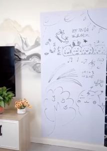 Removable Peel Whiteboard Foil Wall Sticker Marker 45x200cm Tampal Dinding Stiker Tulis