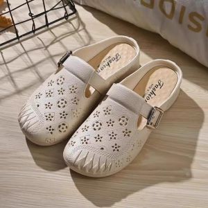 GUOQI | Dép Lười Thoáng Khí Phong Cách Retro Chống Thấm Đế Mềm