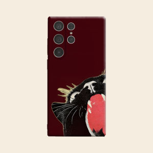 Vintage Screaming Black Cat Luxury Fashion Full Lens Protective Case for Samsung Galaxy S26 S25 S24 A56 A36 Plus Ultra