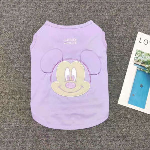 Pure Cotton Thin Summer Spring Dog Vest Pet Clothes Cartoon Design for Small to Medium Dogs like Bichon Teddy Pug by Liang