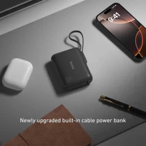 Yoobao Q12 Pro 10000mah Quick Charge Handy Design Power Bank with Built-in Cable and LED Power Display