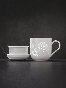 JINGDEZHEN | Jingdezhen Large Capacity Ceramic Mug with Tea Infuser