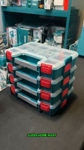 Total กล่องเก็บของอเนกประสงค์ 12 นิ้ว / 15 นิ้ว (วางซ้อนกัน และ ล็อคได้) รุ่น TPBX1121 / TPBX1151 ( Plastic Organizer )