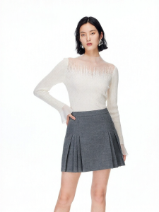 Vero Moda | Chân Váy Ngắn A-line Nếp Li Màu Đơn Giản Mới cho Học Đường và Đi Làm Thu