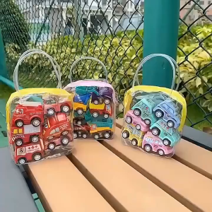 【Local Seller】6Pcs Pull Back Car Inertia Toys Cars Excavator Construction Toy Vehicle Fire Truck Kereta Mainan Budak