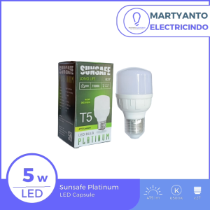 Lampu Bohlam LED Sunsafe Platinum 5 Watt