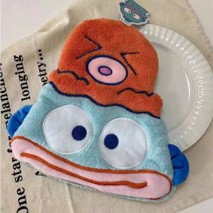 Anime Hangyodon Kids Handkerchief Cute Kawaii Cartoon Family Absorbent Coral Towel Quick Drying Bathroom Handkerchief