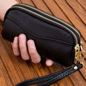 Fashionable Simple Womens Clutch Bag Mobile Phone Wallet Coin Purse Handheld Bag Ladies Small Wallet Soft PU Leather Wallet