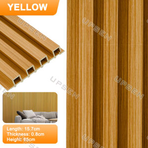 Solid Wood Panel Board Wallpaper Waterproof PVC Grille Waterproof Design TV Background Wall Decor Fluted Panel Home Living Office Room Wall Decor