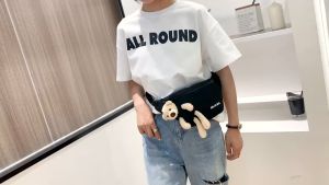 🧸STGB306🧸 กระเป๋าคาดอกแฟชั่นสไตล์ญี่ปุ่น ดีเทลน้อนตุ๊กตาหมีที่เข้าชุดกัน กระเป๋าคาดเอว น่ารักๆ สไตล์นัผู้หญิงราคาถูกๆ