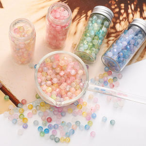 6/8mm 10 gam/túi Acrylic Dot Vàng Bead hạt cườm tròn cho vòng tay thủ công vòng cổ bông tai Keychain Tự Làm Thủ Công Phụ kiện làm đồ trang sức