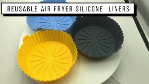 3/2 PC Silicone Air Fryer Liner Chảo Nướng Mềm Có Thể Tái Sử Dụng Cho Airfryer Lò Nướng Pizza Khay Rửa Trái Cây Giỏ Thân Thiện Với Môi Trường Phụ Kiện Nhà Bếp