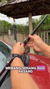 1pair(set) Honda Civic FC 2016-2021 Mugen Japan Silicone Wiper Blade Front Windscreen 3 Section Boneless Full Silicone Wiper U Hook J Hook