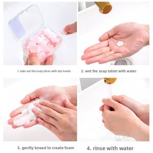 MONLEYTA | Japanese Portable Soap Sheets Travel Essential Disposable Washing And Toiletry Set Convenient Travel Supplies Comprehensive Kit