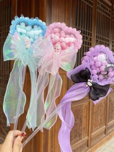 Glowing Handmade Magic Wand for Girls Stage Show Starry Night Princess Costume Accessory Baby Gift Childrens Fashion Accessories