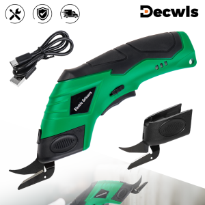 4V Electric Scissors Home USB Charging Cordless Sewing Scissors DIY leather / Fabric / Cardboard Cutting Tools Two Blades