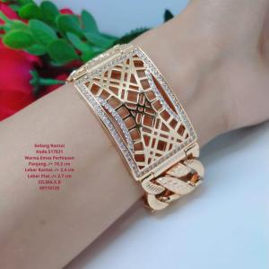 GELANG RANTAI TITANIUM JUMBO LAPIS EMAS DEWASA