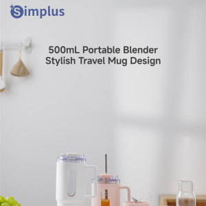 Simplus Portable Blender Wireless Juicer Cup To-Go Travel Mug丨500mL Large Capacity丨Multifunctional Car Use ZZJH011
