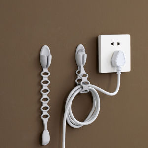 Self Adhesive Silicone Extension Cord Holders Desktop Wall Cable Holder Kitchen Storage Cable Organizer  Cord Organizer