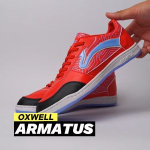 Oxwell Armatus - Sepatu Futsal Pria Dewasa Stylish Lokal Brand Berkualitas Warna Merah Biru