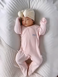 SG EmmAmy® Newborn 0-6 Months Baby Anti-Scratching Wrap Feet Clothes Infant Cotton Romper Bodysuit Sleepwear Jumpsuits