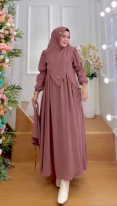 One Set Gamis Syari Kode GOZELA Bahan Kringkel Premium By Ory AjeZas Collection