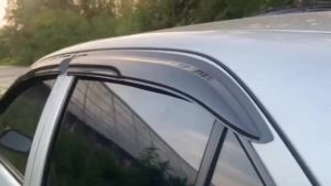 กันสาด VIOS วีออส 2007 2008 2009 2010 2011 2012 ทรง พร้อมกาว 4ชิ้น กันสาดประตู สีดำ คิ้วกันสาดประตู คิ้วกันสาด TOYOTA