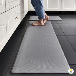 PU Leather Mat Waterproof Floor Mat Anti Slip Rug Kitchen Carpet 加厚 PU皮革 地垫 厨房 防滑 长方形 纯色 慢回弹 易清洗