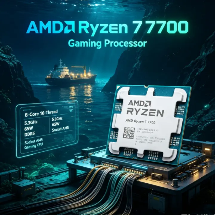 AMD | AMD Ryzen 7 7700 Socket AM5 Processor 5.3GHz 8-Core 16-Thread 65W 5nm DDR5 32M L3 Cache No Cooler Type-C