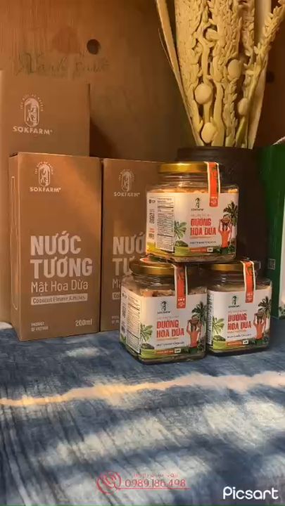 [SOKFARM] ĐƯỜNG HOA DỪA - ĐẶC SẢN TRÀ VINH 135G - COCONUT FLOWER NECTAR 135G -  Giàu vi khoáng - Đường huyết thấp - Vị ngọt thanh từ 100% mật hoa dừa - Đường tự nhiên - Tốt cho người tiểu đường , tim mạch- Xanh Suốt SG