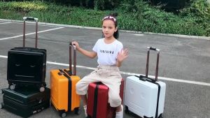 กระเป๋าเดินทางล้อลาก 18 นิ้ว น่ารัก วัสดุ ABS ลวดลายสัตว์ต่างๆ เด็ก กระเป๋าเดินทางขึ้นเครื่องลาย กระเป๋าเดินทางล้อ สำหรับน้ำหนักเบา บริษัท [บริษัทเลขที่]