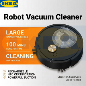 Rechargeable Smart USB Sweeping Robot Vacuum Cleaner 3-in-1 Wireless Mopping 1800Pa Powerful Cleaning for Home Office Floors