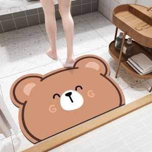 Quick Dry Water Absorbent Silicon Dendroid Soft Pad Toilet Bathroom Mat Anti Slip Entrance Door Mat Home Decorative Rug