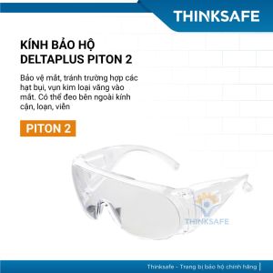 Kính bảo hộ Deltaplus Piton2 Kính chống bụi chống tia UV đeo cùng kính cận chống đọng hơi sương - Thinksafe