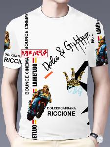 Áo Thun Nam Tay Ngắn Mùa Hè Chất Lượng Cao Thời Trang Thường Ngày in Họa Tiết Mùa Hè 2024 Thời Trang Nam Tay Ngắn Chất Liệu Polyester