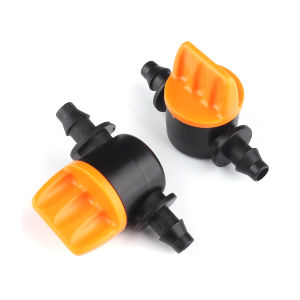HB Mini Valve For 4/7mm Hose Irrigation Water Flow Control Valve With Barb