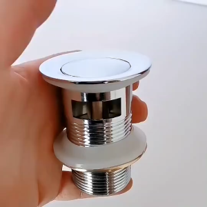 สะดือ อ่างล้างหน้า สะดืออ่าง  เเกนทองเหลือง มีรูระบายน้ำล้น พร้อมจัดส่ง