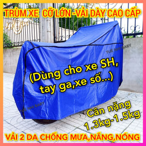 Trùm xe máy Vải Dày To Sh 150i Sh modeTay ga có túi đựng
