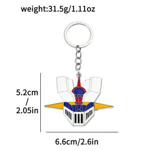 Bandai | Mazinger Z Pendant Keychain UFO Liantaisha Robot Grendizer Logo Keyrings for Men Car Backpack Accessories