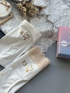 Couples Ice Silk Underwear Smooth Breathable Womens Mens Close-Fitting Shorts Gift Box Set Sweet Style mid Waist Triangle Panties