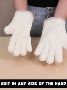 High Quality 1 Piece Silicone Gloves Waterproof Heat Resistant Kitchen Mittens Non Slip Baking Gloves Kitchenware Tools