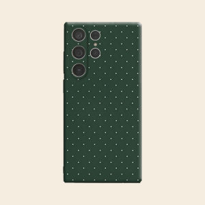 dark green polka dot Luxury Fashion Full Lens Protective Case for Samsung Galaxy S26 S25 S24 A56 A36 Plus Ultra