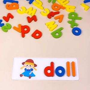 FUNTOY Mainan Edukasi Anak Belajar Mengenal Huruf Kata Baca Bahasa Inggris Word Matching