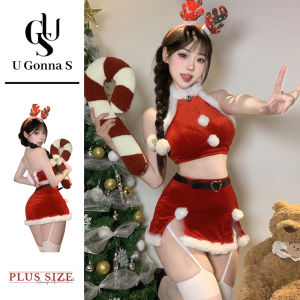 U Gonna S Christmas Sleepwear for Women Dress Red Sleeveless Push Up Lingerie Nightwear Fashion 2025 New Design Elastic Party Christmas Gift