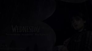 [Cinereplicas x Netflix] Wednesday Nevermore Academy Purple Adams backpack for men and women. Nevermore Academy student backpack