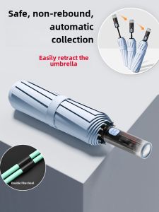 Automatic Folding Umbrella Men Women Large Size Sunshade Windproof Rainproof UV Protection Compact Travel Umbrella