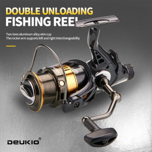 DEUKIO 3000-6000 Metal Spool Jigging Trolling Long Shot Casting and Salt Water Surf Big Sea Double Drag Spinning Fishing Reel