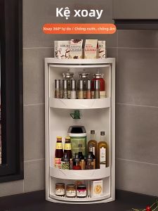 ASCOR | Rotating Multi-layer Wall-mounted Triangle Kitchen Storage Rack for Seasonings